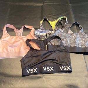Lot 4 VSX sports bra size large.